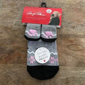 5/$20 NEW 6Pc Matching Pet & Pet Owner Paw Socks Set